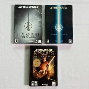 Star Wars PC Games CIB - KOTOR, Jedi Knight II, Jedi Academy Very Good